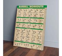 YAASIMOULE Stampe su tela per allenamento con bilanciere, esercizi e fitness, arte murale