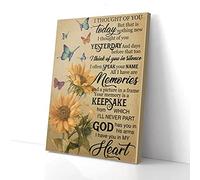 YAASIMOULE Ti ho nel mio cuore, stampe su tela con girasoli e farfalle, arte murale