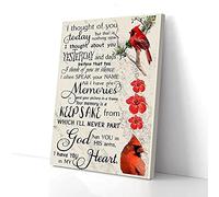 YAASIMOULE Ti ho nel mio cuore, stampe su tela con scritta Red Cardinal Love, arte murale