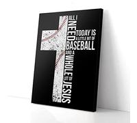 YAASIMOULE Tutto ciò di cui ho bisogno oggi è un po' di baseball, un sacco di Gesù, stampe su tela di baseball, arte murale