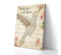 YAASIMOULE Vorrei che tu fossi qui, fiori rosa, colibrì, tela da parete