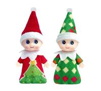 YAAVAAW 2 Pezzi di Bebè Elfo di Natale, Pupazzi di Elfo di Natale per Bambini e Bambine, Regalo per Calze, Giocattoli Innovativi della Tradizione, Per Divertimento Familiare Festivo, Regali
