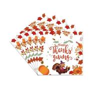 YAAVAAW 20 Pezzi Tovaglioli di Carta Decorati per Autunno del Ringraziamento,16.5cm Modello Zucca Tovaglioli Usa e Getta Monouso Ecologici,Decorazione Desktop per Festa del Ringraziamento