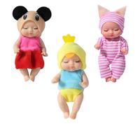 YAAVAAW 3 Pezzi di Bebè e Pupazzi Elfo di Natale per Bambini Bambine,Regalo per Calze Natale,Giocattoli Innovativi della Tradizione,Per Divertimento Familiare Festivo (Topo Gatto Papero)