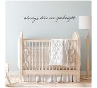 yabaduu Graz Design YX002 - Adesivo da parete per cameretta dei bambini, colore: Nero opaco, autoadesivo (YX002 always kiss me goodnight)