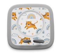 yabaduu Pellicola protettiva compatibile con Toniebox 2 pellicola su misura con motivo accessori, autoadesiva, design adesivo, protezione antigraffio per bambini giocattolo Y015 (30 tigri)