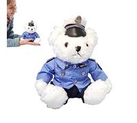 Yabauuop La polizia veste l'orsacchiotto - Peluche orsetti ripieni in abito da polizia,Simpatico orsacchiotto morbido di peluche, orso di peluche decorativo, regali di compleanno a di Natale per
