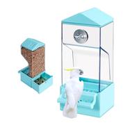Yabauuop Mangiatoia Per Pappagalli | Alimentatore Automatico Per Gabbia Esterna | Contenitore Cibo Trasparente Per Uccelli Per Zona Animale Recinto Terrazzo Balcone | Per Canarini Parrocchetti Cacatua