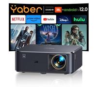 YABER Proiettore TV con NFC e autofocus, Dolby Audio/Sound di JBL, WiFi6 e Bluetooth, 800 ANSI Lumens, 1080P Full HD e 4K, Home Cinema Video Beamer per display da 300"