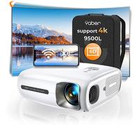 YABER V7 Nativa 1080p Proiettore, 1080P Full HD Videoproiettore WiFi Bluetooth,50% Zoom Home Cinema/TV Stick/PS5/HDMI/iOS