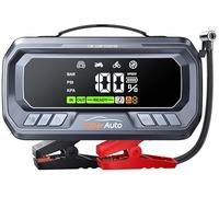YaberAuto 10-in-1 Booster Avviamento Auto 6000A e PD65W Ricarica Rapida, Avviatore Batteria Auto con Compressore 160PSI/Uscita DC 160W per Tutto Gas/12.0L Diesel, Starter Batteria con Luce 600 Lumen