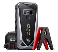 YaberAuto Avviatore per auto, 21800 mAh, 2500 A, avviamento per batterie per auto (per tutte benzina o 7,0 l diesel), con due uscite USB, torcia LED