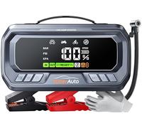 YaberAuto Power Bank con compressore, 160 PSI 6500 A, dispositivo di avviamento per auto, PD 65 W, Power Bank per tutte le benzina e motore diesel da 12 l, avviamento con luce di emergenza da 600