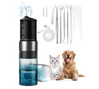 YABIFE Pulitore per denti a ultrasuoni per cani con sistema di raffreddamento ad acqua e dispositivo di rimozione della placca del cane con kit di cura dentale e spazzolino per denti, 3 modalità di