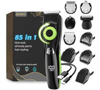 YABIFE Rasoio per barba e baffi con 3 inserti 40 regolazioni di lunghezza precise, impermeabile, 240 minuti di durata della batteria - rasoio professionale per uomini e donne, orecchio, testa