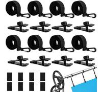 Yabound Avvolgitore per piscina, set di 8 nastri di fissaggio e staffe, nastri di supporto per pellicola solare, nastri di supporto per piscina/coperture