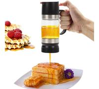 Yabound Dispenser Miele, 315 Ml/10,65 Oz Dosatore Miele in Vetro Con Manico, Dispenser Di Mieles Con Premere Sul, senza contagocce per Sciroppo D'acero, Salsa Di Soia, Cucina Vino