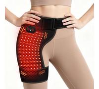 Yabuu Cuscinetto per massaggio riscaldato senza fili per anca, sollievo dal dolore alla sciatica, supporto articolare con controllo della temperatura a 3 velocità, vibrazione lenitiva, cuscinetto