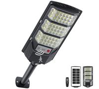 YACAISI ampade da terra solare esterna, luce solare esterna 8500K, illuminazione allagata a LED impermeabile tramonto all'alba con sensore di movimento e telecomando, luci di sicurezza per pa (1PACK)