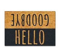 YACANNA Zerbino Ingresso Casa Tappeto ingresso Tappeto D'Ingresso Decorativo Casa Hello Goodbye Tappetini Interni Esterni Zerbino 45x75cm