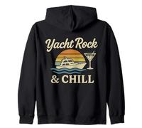 Yacht Rock e Chill - Soft Rock Musica Vintage Tramonto Felpa con Cappuccio
