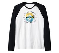 Yachting Barca a Vela Marinaio Navigar Sail-Dreams Veliero Maglia con Maniche Raglan