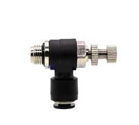 YACODLUL 1 pz Valvola a Farfalla for Cilindro Pneumatico Filettatura G M5 1/8 1/4 3/8 1/2 4 mm 6 mm 8 mm Raccordi Pneumatici con O-Ring SL(TubeO.D 6mm,1/4")