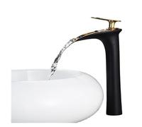 YACODLUL Rubinetti del bacino Rubinetto del bagno Rubinetti a cascata Rubinetto singolo foro Acqua fredda e calda Rubinetto del bacino 855924 (Cromo)