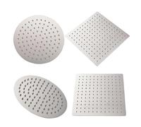 YACODLUL Soffione Doccia a Pioggia Quadrato in Acciaio Inossidabile Nichel Spazzolato con spruzzatore Superiore, soffioni Doccia Rotondi e Quadrati ad Alta Pressione(Square-6 inch)