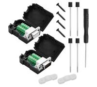 YACSEJAO 1 Coppia Connettore Breakout DB9 RS232 D-SUB 9 pin porta maschio+femmina seriale adattatore senza saldatura connettore terminale modulo segnale con custodia (A, Bullone lungo)