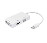 YACSEJAO 3-in-1 Mini DP a HDMI, DVI, adattatore VGA 4K Mini Displayport 1.2 Converter, Thunderbolt e Thunderbolt 2 porte compatibili per MacBook, PC, proiettore, Surface Pro