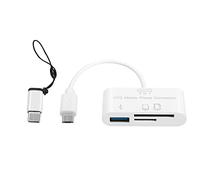 YACSEJAO Adaptateur de lecteur de carte SD USB C, adaptateur de lecteur de carte mémoire 3 en 1 USB C vers USB pour plus d'appareils UBC C