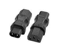 YACSEJAO Adattatore di Alimentazione IEC320 da C13 a C8 2 Pezzi da C8 a C13 AC 2.5A-10A/250V Adattatore di Estensione dell'alimentazione per Laptop TV PC