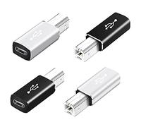 YACSEJAO - Adattatore USB C a USB B, 4 pezzi, adattatore convertitore USB C femmina a stampante maschio compatibile con MIDI, stampanti, pianoforte elettrico e dispositivi sintetizzatori