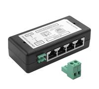 YACSEJAO Alimentatore PoE 9 V-48 V, 4 porte, adattatore di alimentazione Ethernet a 4 porte, per telecamere IP, punti di accesso WLAN e dispositivi IoT, uscita CC 48 V, 120 W, con morsettiera