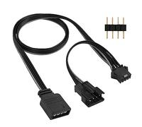 YACSEJAO ARGB Cavo splitter 5V 4 pin indirizzabile RGB 1 a 4 pin con pin maschi per chassis del computer, raffreddamento del processore e ventola ARGB 5V