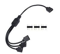 YACSEJAO ARGB - Cavo splitter da 5 V a 3 pin indirizzabile RGB da 1 a 3 con pin maschio per telaio del computer, dispositivo di raffreddamento CPU e ventola ARGB da 5 V