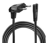 YACSEJAO Cavo di Collegamento Tipo C, Spina Europea CEE 7/16 su Presa C7, 90 Gradi, Cavo di Alimentazione per Laptop, Console, Radio, Elettrodomestici Blu-Ray, 1,5 m