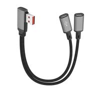 YACSEJAO Cavo splitter USB ad angolo retto da 0,3 m (2 tipo C)