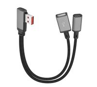 YACSEJAO Cavo splitter USB ad angolo retto da 0,3 m (tipo A e tipo C)