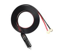 YACSEJAO - Cavo terminale da accendisigari a O Ring, 12 V/24 V, 2 m, spina maschio per presa accendisigari a batteria, connettore terminale ad occhiello 16 AWG, cavo resistente per inverter per