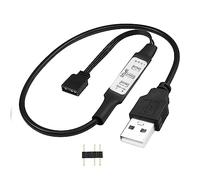 YACSEJAO Controller di striscia LED USB 5V 40cm USB a 3 pin 5V RGB LED di ricambio con 68 effetti lampada