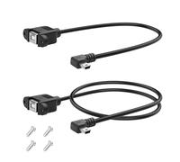 YACSEJAO Mini USB 5 Pin a USB B 2,0 femmina Cavo di prolunga per pannello stampante 2 pezzi 30cm+50cm Mini USB maschio a USB tipo B femmina con viti di montaggio (Angolo retto)