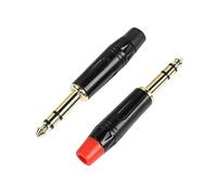 YACSEJAO TRS 1/4 "Audio Plug 2Pack 6.35mm Maschio Stereo Audio Plug 1/4" Tipo di saldatura Spina Stereo per DJ Mixer Altoparlante Cavi Chitarra Phono Patch Cable