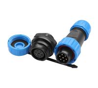 YACSEJAO WM13/SP21 Connettori per aviazione, Kit di montaggio su pannello, IP67 Impermeabile, 1,2,3,4,5,6,7,9 Pin Opzionali, Connettori e prese per cavi di illuminazione esterna per aviazione (7 poli)