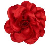 Yadiana Delicata rosa in raso, extra large, fiori grandi in tessuto, 18 cm, spilla elegante e delicata spilla oversize per donne, vestiti, accessori, gioielli, regali, rosso, 18 cm, satinato, 7.1