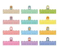 YADIRF 24 distanziatori colorati con un dito, fogli di aiuto per la lettura, per studenti per imparare la corretta spaziatura delle parole (stile animale)