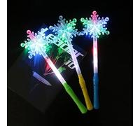 YADIRF Bacchette magiche con luci a LED, 5 pezzi, per feste di compleanno (fiocco di neve)