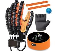 Yadlan Litation Robot Gloves Hand Rehab Robotic for Stroke Recovery Exercises, Half-Paralysis, Stroke, Brain Infarction And Hand Treatments(Size:Left Hand L,Color:Arancione)