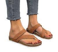 Yadlan Sandali Correttori Ortopedici per Alluce Valgo con Supporto per Arco Donna Ciabatte Piatti Comodi Traspiranti Estivi Punta Aperta Infradito in Spiaggia(Size:US7/EU40,Color:Marrone)